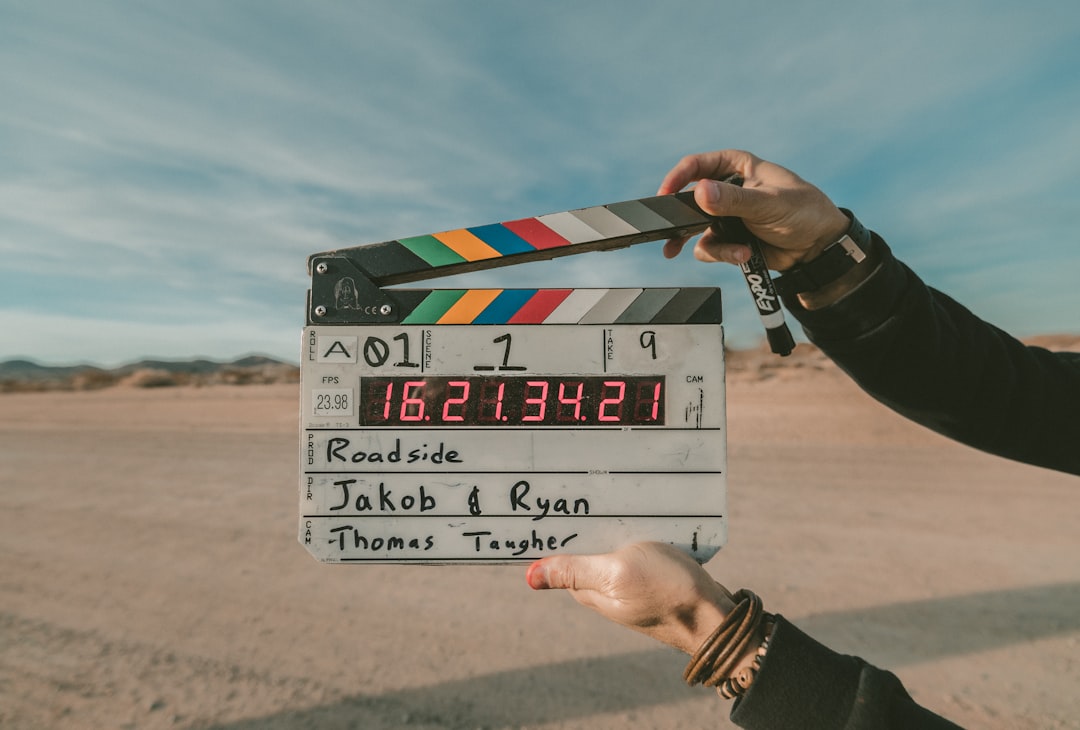 Production slate on set